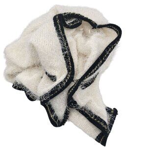 Vintage Fuzzy Open-Front Cardigan Sweater Soft Knit.